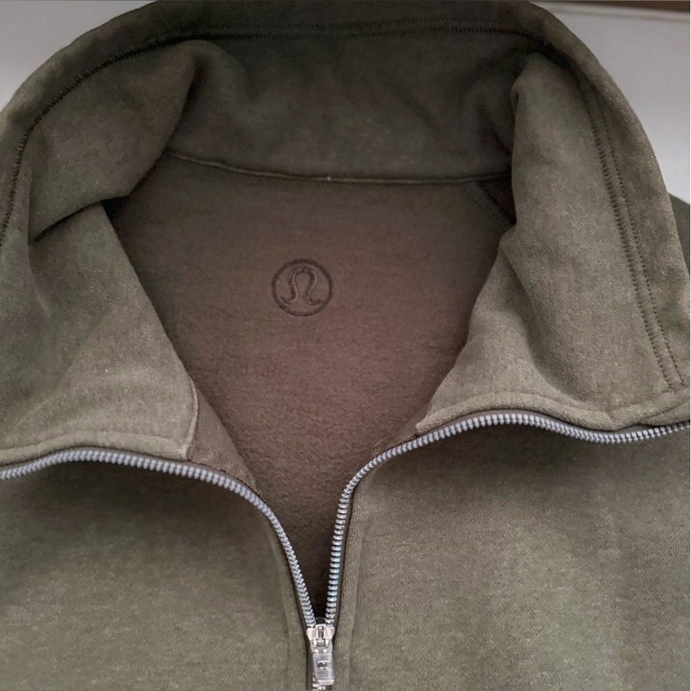 Lululemon Radiant Jacket II Heathered Fatigue Green Zip-Front Women's Jacket 10 - Picture 12 of 15